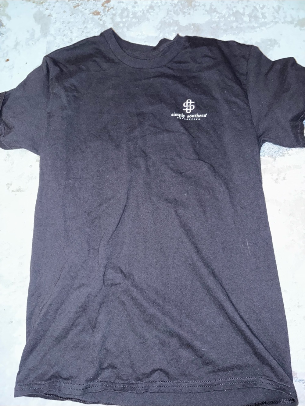 Simply Southern Black Tee with Green Frog and Pink Text - Picture 2 of 4